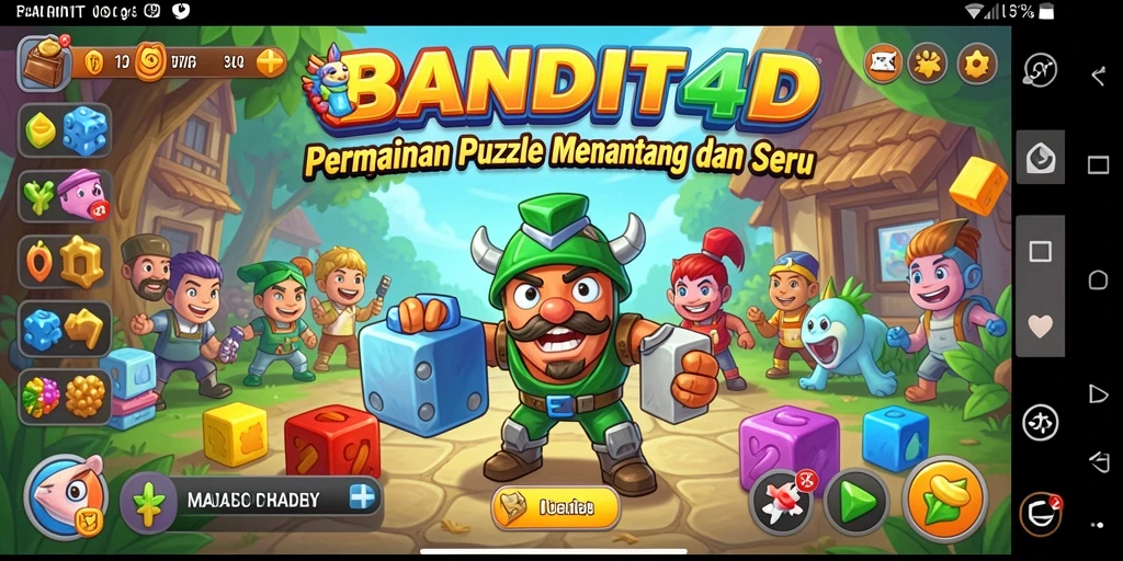Tampilan gameplay dari BANDIT4D yang penuh dengan tantangan puzzle.