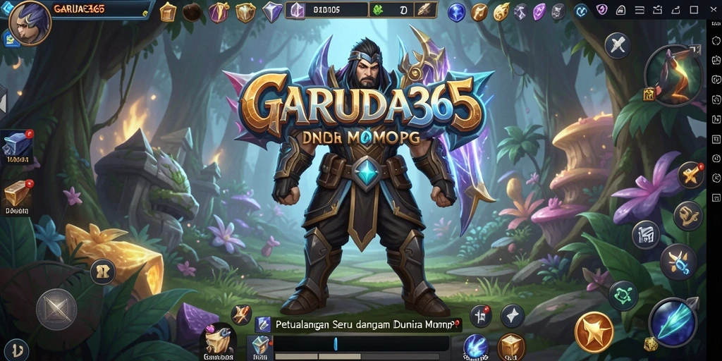 Tampilan utama gameplay GARUDA365 dengan aksi bertarung yang seru.