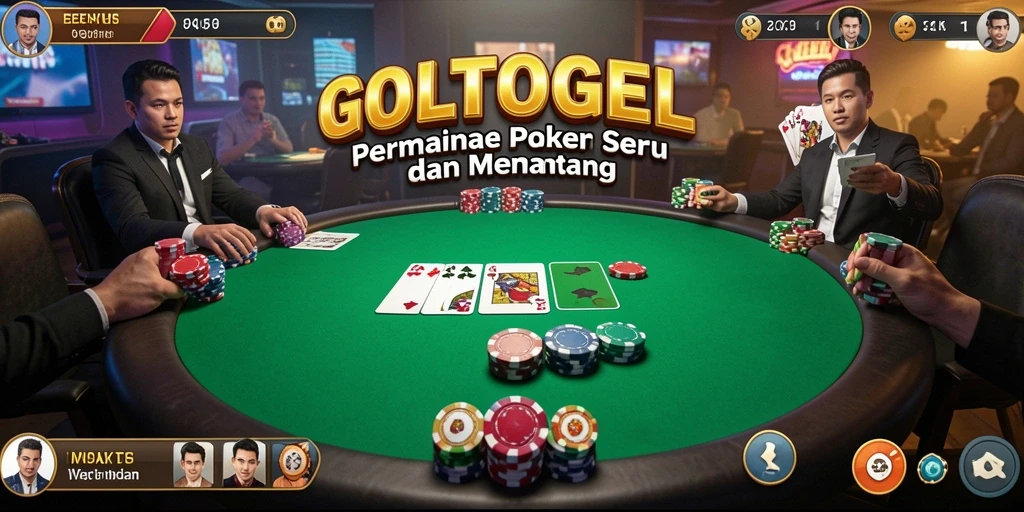 Tampilan utama GOLTOGEL dengan gameplay seru di meja Poker.