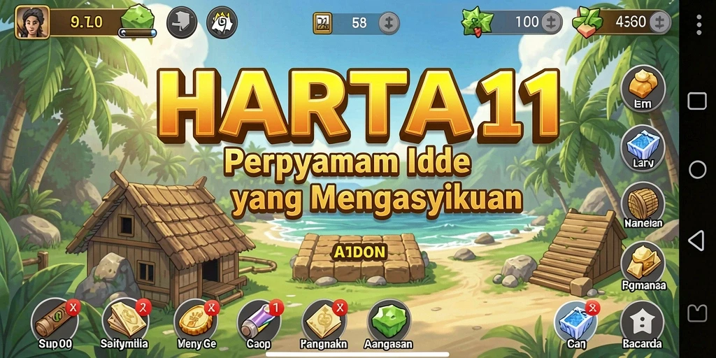 Tampilan gameplay HARTA11 dengan mekanisme Idle yang menarik.