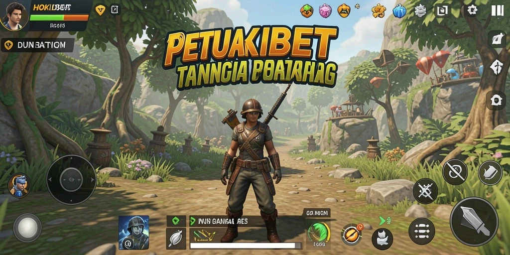 Screenshot gameplay HOKIBET yang menampilkan petualangan di dunia terbuka.