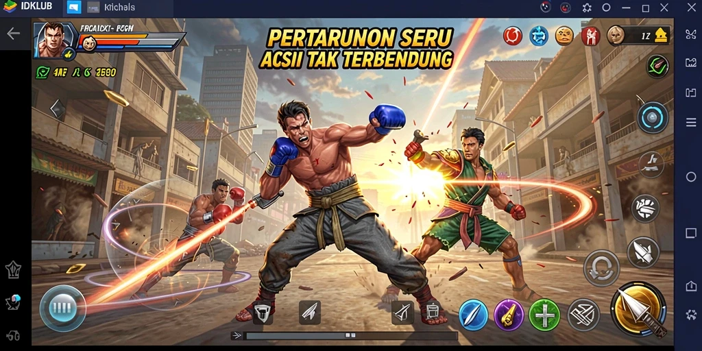 Screenshot IDKLUB menampilkan pertempuran seru dengan grafis yang memukau.