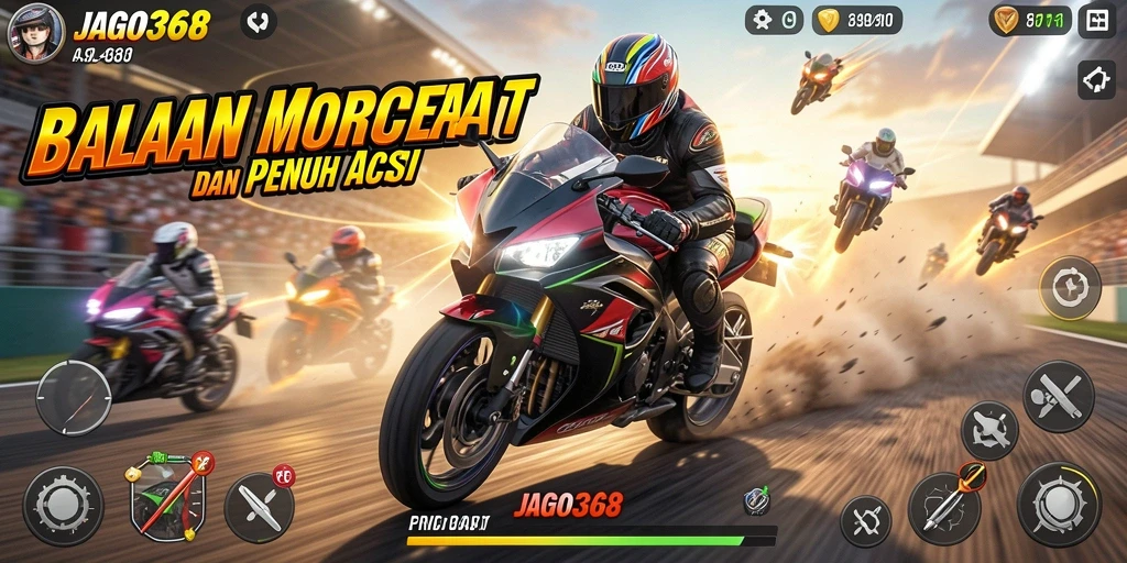 Gameplay JAGO368 yang mendebarkan dalam balapan motor.