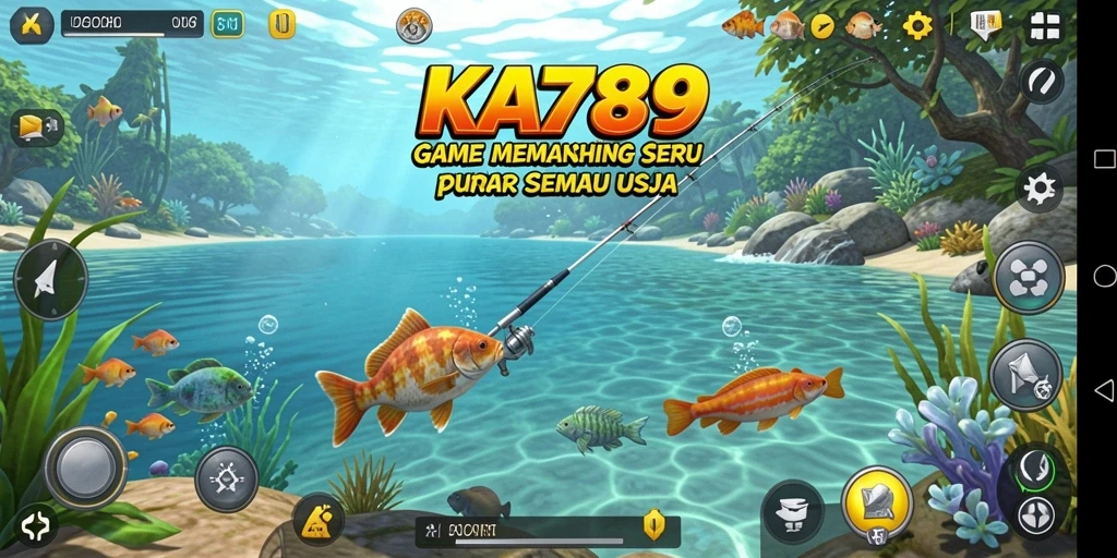 Tampilan gameplay KA789 yang penuh aksi saat memancing.