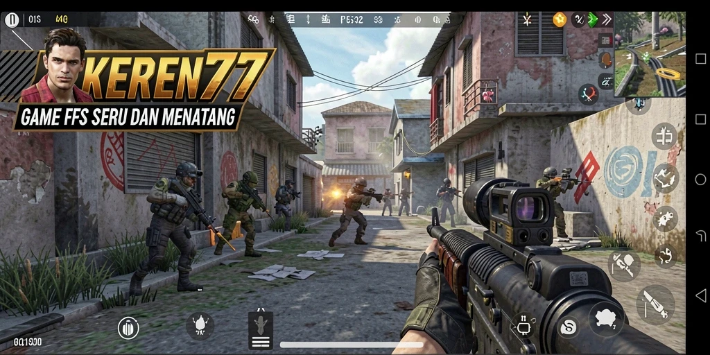 Tampilan seru dari gameplay KEREN77 yang penuh aksi.