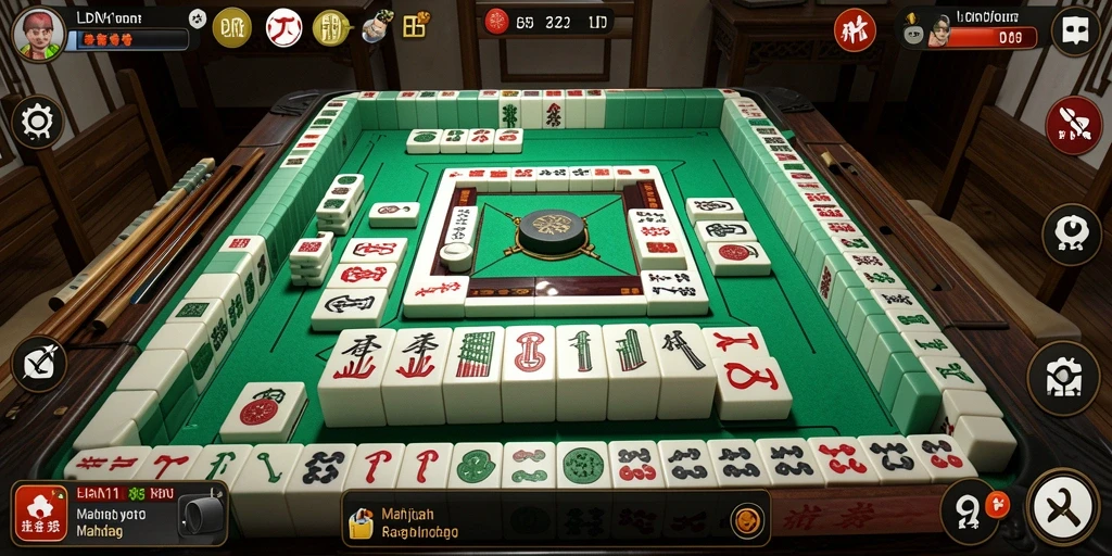 Screenshot gameplay LDN11 menampilkan keseruan permainan Mahjong.