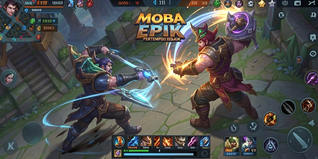 Screenshot gameplay MAXWIN303 yang penuh aksi di arena pertempuran.
