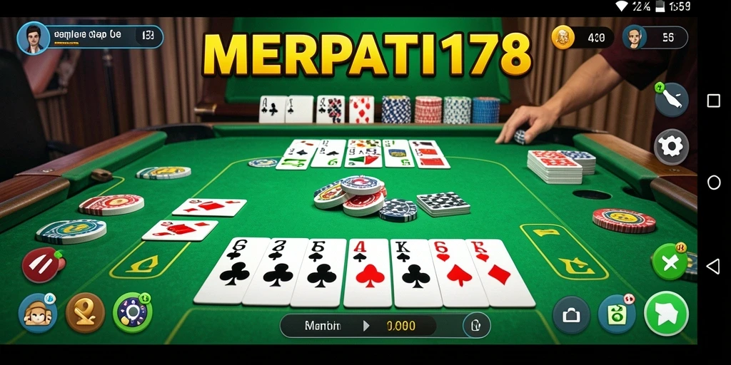 Tampilan gameplay menarik dari MERPATI178 menampilkan suasana Gaple yang seru.