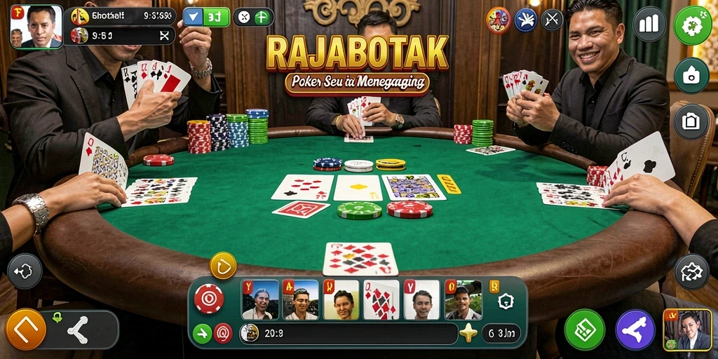 Tampilan gameplay Poker seru di RAJABOTAK