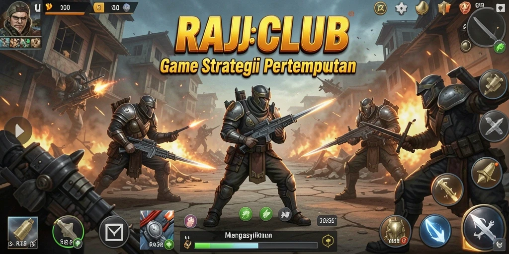 Tampilan gameplay RAJACLUB yang menegangkan dan strategis.