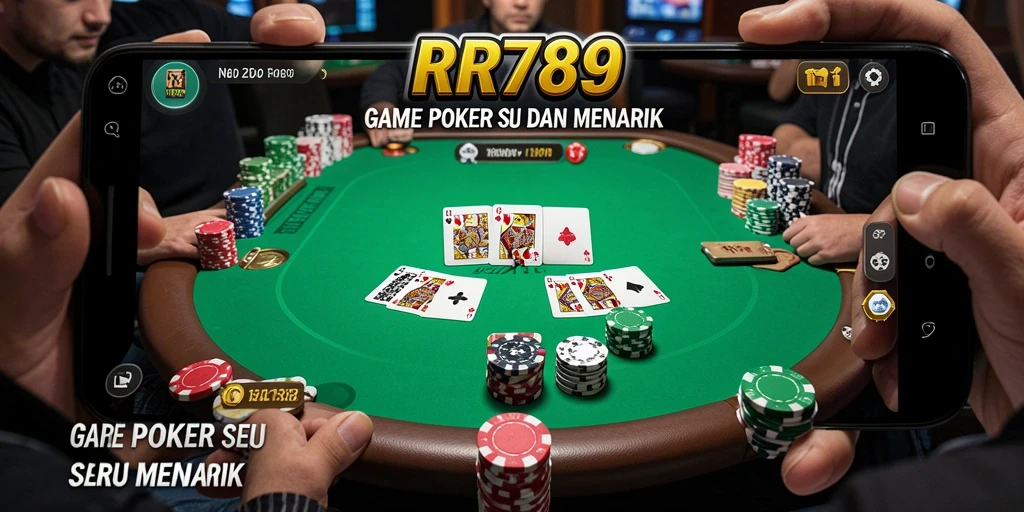 Tangkapan layar gameplay <strong>RR789</strong> menunjukkan aksi seru permainan poker.